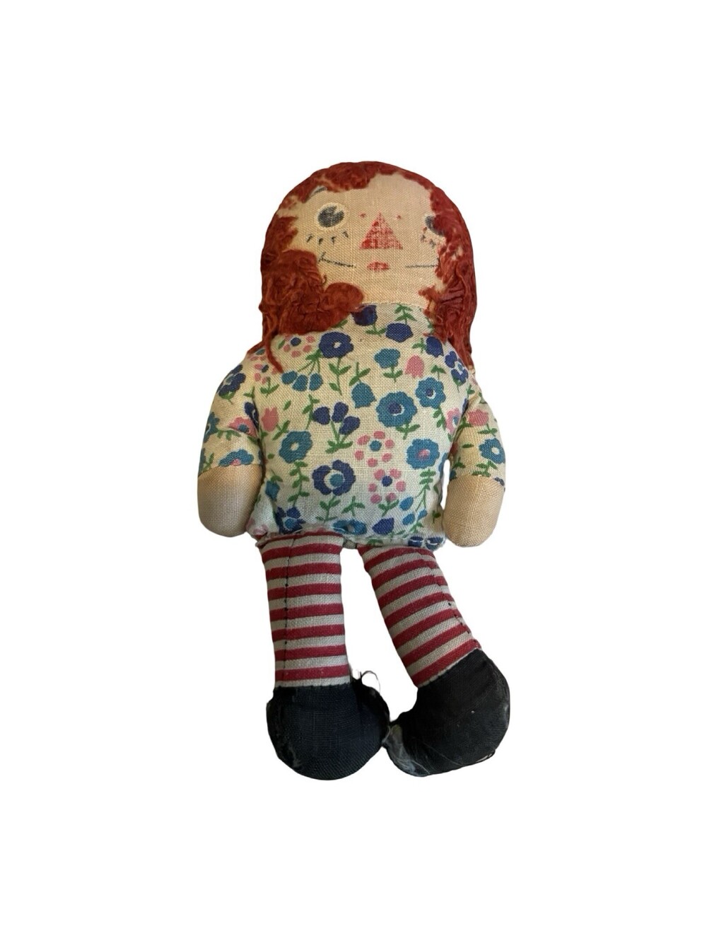 Vintage Knickerbocker Small Raggedy Ann Cloth Doll 7 inches Double-Sided